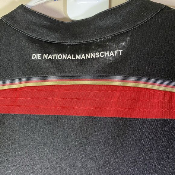 Germany Adidas Away Jersey 2014 World Cup Red Black Stripes Soccer Youth Large - Picture 7 of 12